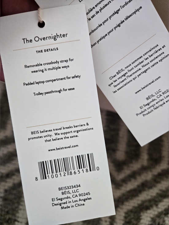 Béis Commuter Duffle Bag | Beige - Picture 6 of 7